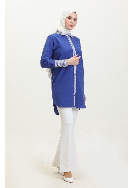 Çizgili Garnili Tunik 4823-01 Saks fiyatları