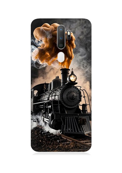 Oppo A5 2020 Uyumlu Kara Tren Desenli Silikon Kılıf