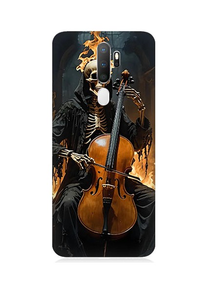 Oppo A5 2020 Uyumlu Iskelet Çello Desenli Silikon Kılıf