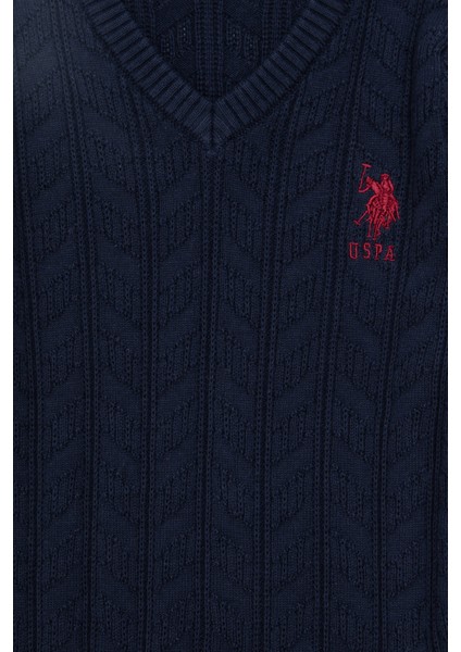 U.S. Polo Assn. Erkek Çocuk Lacivert Triko Kazak 50293535-VR033