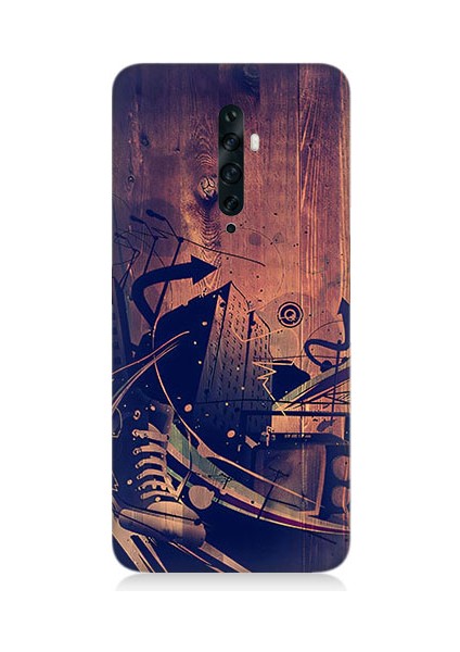 Oppo Reno 2z Uyumlu Karanlık Tiyatro Desenli Silikon Kılıf