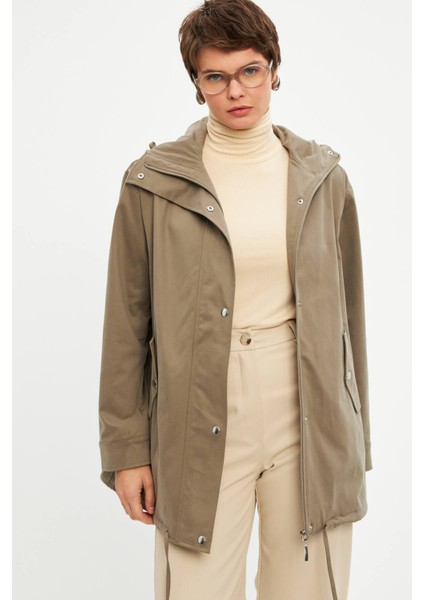 Haki Kapüşonlu Astarlı Ceket fiyatları