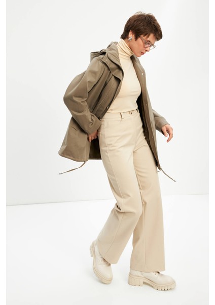 Haki Kapüşonlu Astarlı Ceket indirimleri