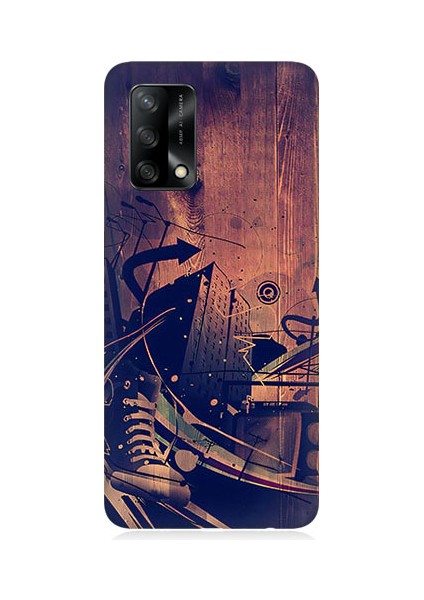 Oppo A74 Uyumlu Karanlık Tiyatro Desenli Silikon Kılıf