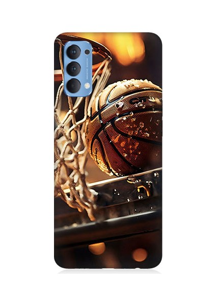 Oppo Reno 4 Uyumlu Uzay Iskeleti Desenli Silikon Kılıf