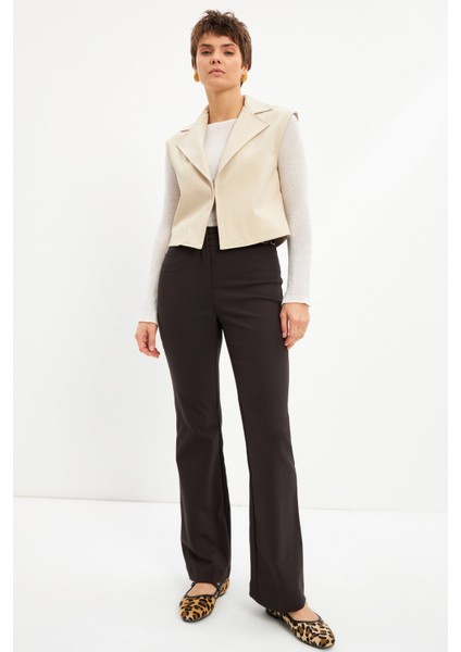 Ekru Basic Astarsız Yelek indirimleri