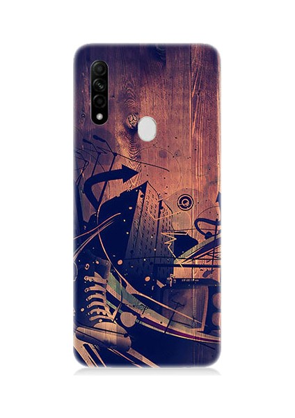 Oppo A31 Uyumlu Karanlık Tiyatro Desenli Silikon Kılıf