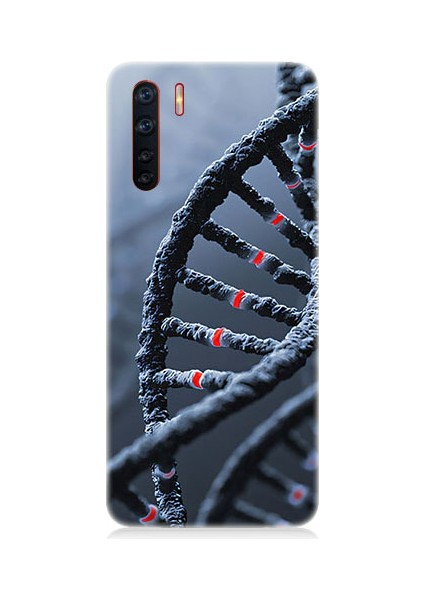 Oppo Reno 3 Uyumlu Dna Sarmalı Desenli Silikon Kılıf