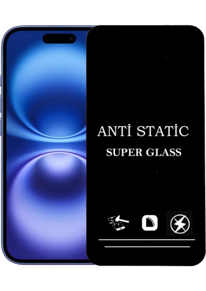 Apple iPhone 16 Plus Anti Statik Ekran Koruyucu Toz Tutmayan Kırılmaz Cam