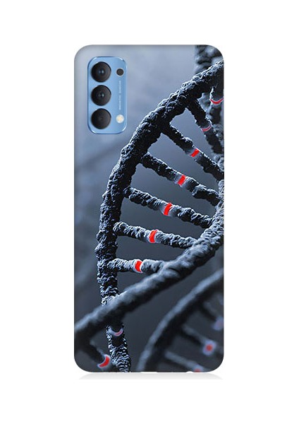 Oppo Reno 4 Uyumlu Dna Sarmalı Desenli Silikon Kılıf