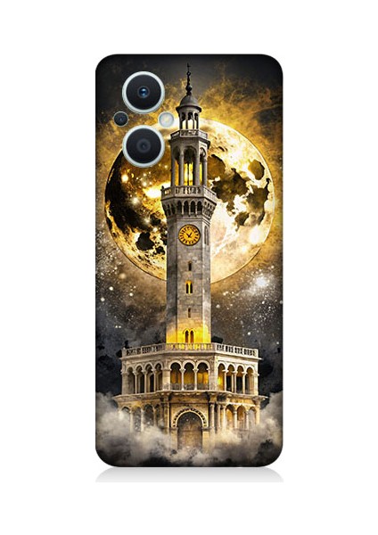 Oppo Reno 7 Lite 5g Uyumlu Saat Kulesi Desenli Silikon Kılıf