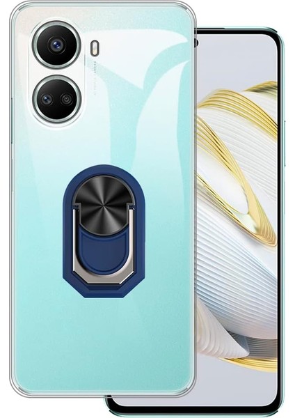 Huawei Nova 10 Se Kılıf Kickstand Yüzüklü Tpu Şeffaf Silikon