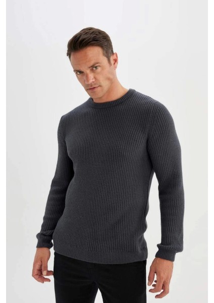 C8814 Standart Fit Selanik Kumaş Kazak modelleri