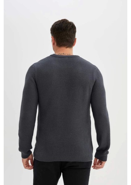 C8814 Standart Fit Selanik Kumaş Kazak indirimleri