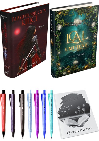 Lal Umutlar 1 Ciltli ve Imparatorluğun Kılıcı Ciltli Adora Yağmur 2'li Set + Hediyeli