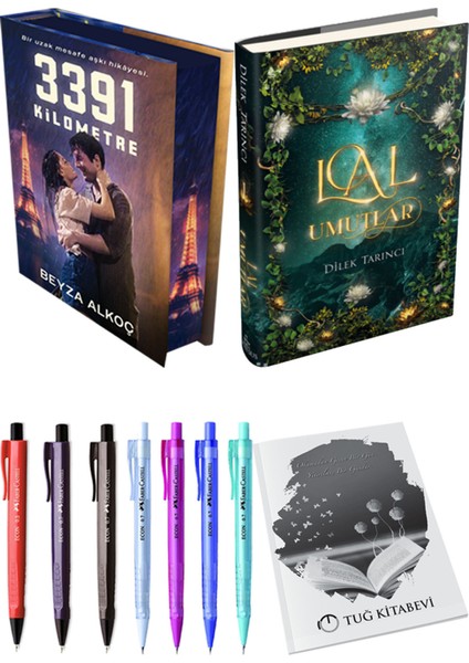 Lal Umutlar 1 Ciltli ve 3391 Kilometre Film Özel Baskı Ciltli Beyza Alkoç 2'li Set + Hediyeli