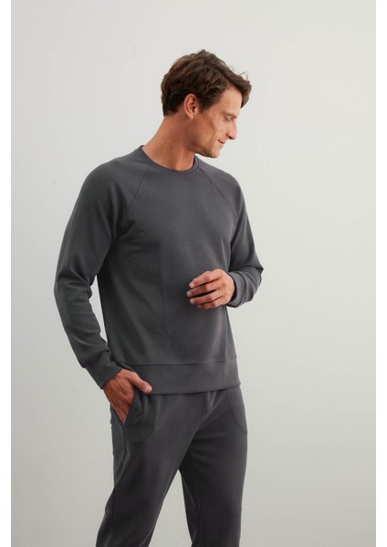 Erkek Soft Touch Reglan Kollu Sweatshirt
