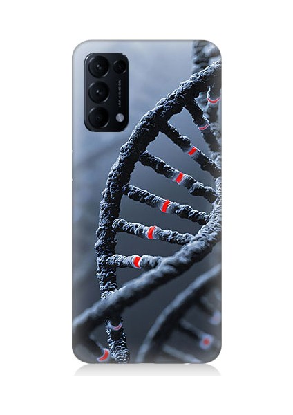 Oppo Reno 5 Uyumlu Dna Sarmalı Desenli Silikon Kılıf