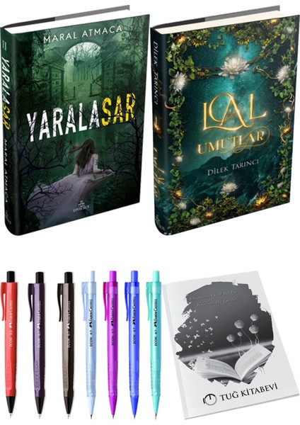 Lal Umutlar 1 Ciltli ve Ephesus Yayınları Yaralasar 2 Ciltli Maral Atmaca 2li Set + Hediyeli