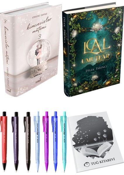Lal Umutlar 1 Ciltli ve Kimsesizler Matemi 3 Ciltli Emine Tavuz 2'li Set + Hediyeli