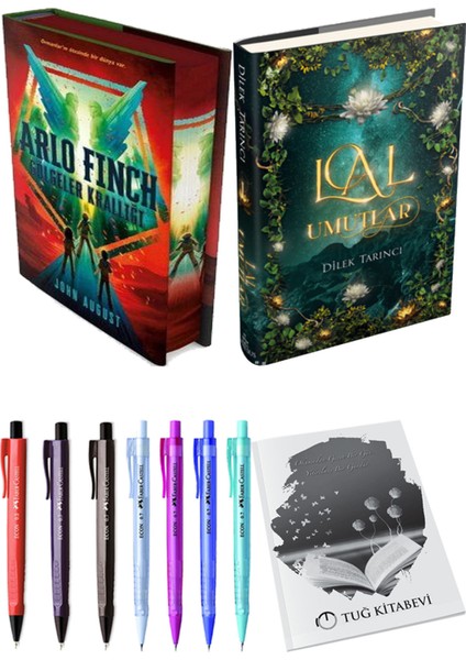 Lal Umutlar 1 Ciltli ve Arlo Finch Gölgeler Krallığı Ciltli John August 2'li Set + Hediyeli