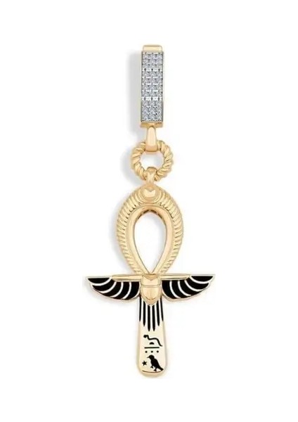 Ema Jewellery Altın Mineli Ankh Charm