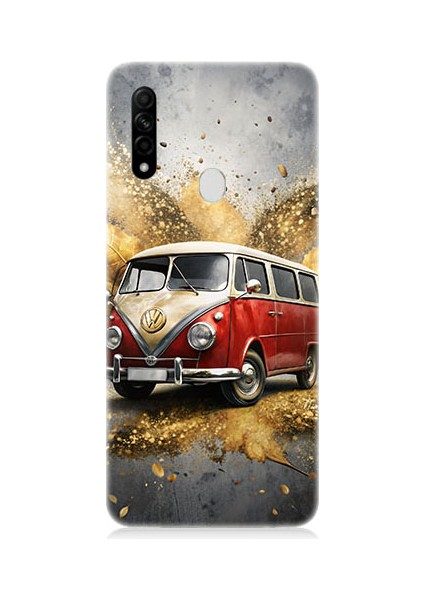 Oppo A31 Uyumlu Klasik Minibüs Desenli Silikon Kılıf