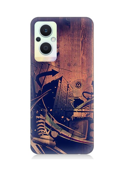 Oppo Reno 7 Lite Uyumlu Karanlık Tiyatro Desenli Silikon Kılıf