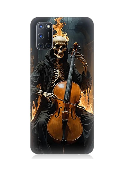 Oppo A92 Uyumlu Iskelet Çello Desenli Silikon Kılıf