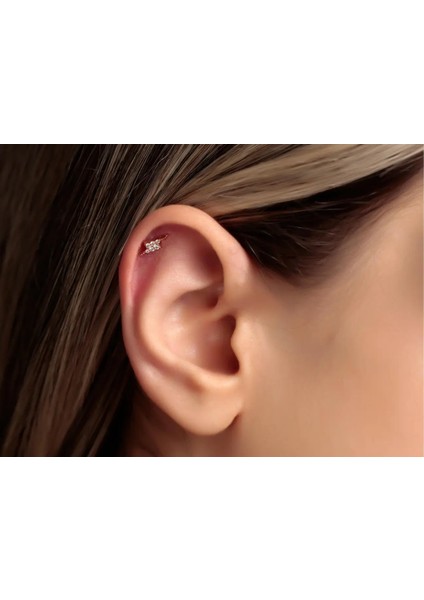 Fulc 0,06ct Pırlanta Piercing-Tragus