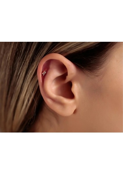 Fulc 0,06ct Pırlanta Piercing-Tragus