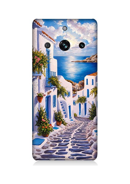 Realme 10 Pro Uyumlu Beyaz Sokak Desenli Silikon Kılıf