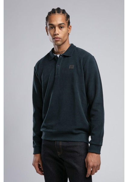 Newblend Erkek Polo Yaka Sweatshirt Lacivert modelleri