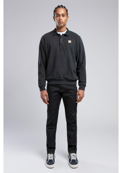 Newblend Erkek Polo Yaka Sweatshirt Kahve-Melanj