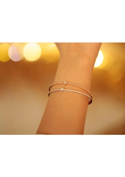 0,38ct Pırlanta Taşlı Bileklik - 18 Ayar Rose Altın - Luxury Collection fiyatları