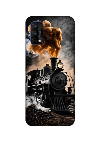 Realme 7 Pro Uyumlu Kara Tren Desenli Silikon Kılıf