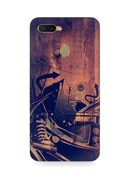 Oppo Ax7 Uyumlu Karanlık Tiyatro Desenli Silikon Kılıf