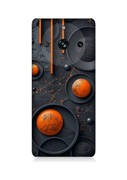 Realme 11 Pro Plus Uyumlu Turuncu Desen Desenli Silikon Kılıf