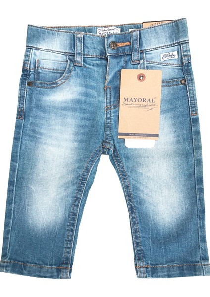 Pamuklu Erkek Bebek Çocuk Kot Pantolon