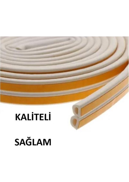 Beyaz Pencere Yalıtım Süngeri Fitili 10 Metre Yapışkanlı Pimapen Kapı Fitili Cam Bandı Sızdırmazlık Fitili