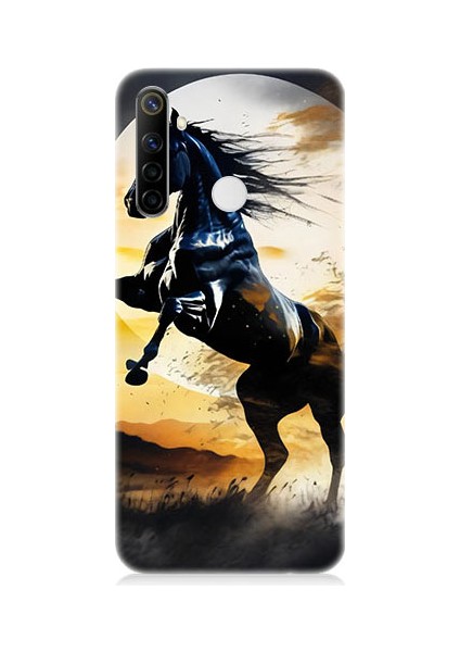 Realme 6i Uyumlu Şaha Kalkmış At Desenli Silikon Kılıf