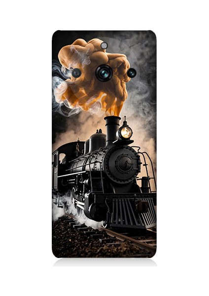 Realme 10 Pro Uyumlu Kara Tren Desenli Silikon Kılıf