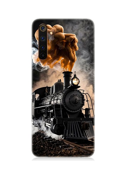 Realme 6 Pro Uyumlu Kara Tren Desenli Silikon Kılıf