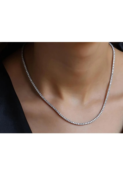 LUXURY COLLECTİON 7ct Pırlanta Su Yolu Kolye modelleri