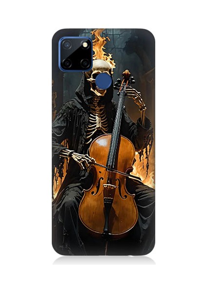 Realme C12 Uyumlu Iskelet Çello Desenli Silikon Kılıf
