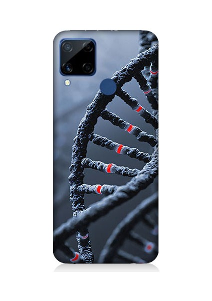 Realme C15 Uyumlu Dna Sarmalı Desenli Silikon Kılıf