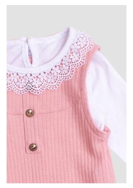 Waffle Görselli Iç Badili Tatlı Dantel Detaylı Esnek Pamuklu Bebek 2'litulum fırsatları