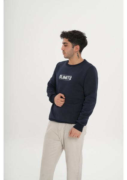 Unisex Pamuklu Içi Polarlı Bisiklet Yaka Sweatshirt modelleri
