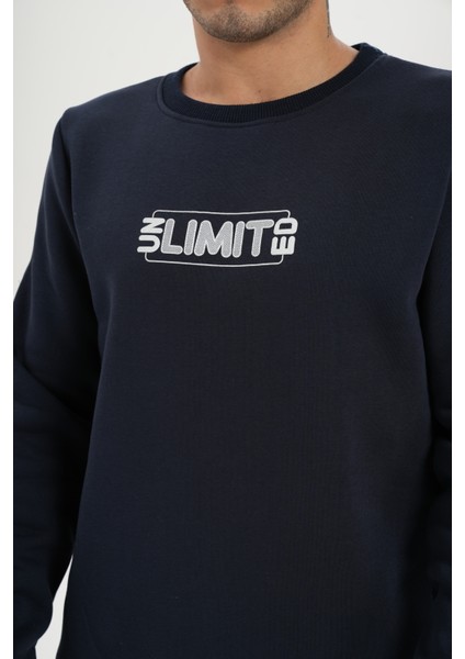 Unisex Pamuklu Içi Polarlı Bisiklet Yaka Sweatshirt indirimleri