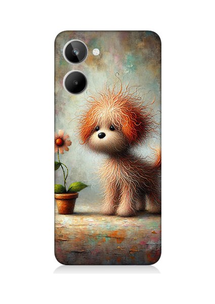 Realme 10 Uyumlu Sevimli Köpek Desenli Silikon Kılıf